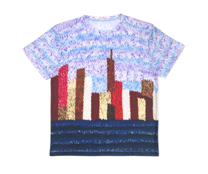 Louis Vuitton Multicolor Logo Printed Knit Crew Neck T-Shirt M
